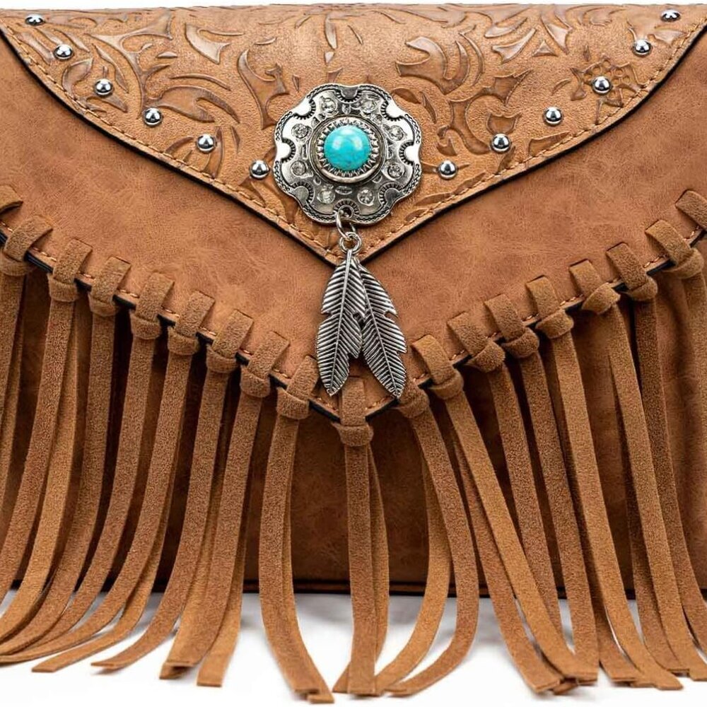 Small Crossbody Bags for Women Crossbody Handbag Fringe Purse Tassel Shoulder Ba